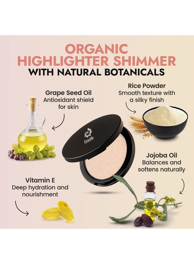 BaeBlu Best Organic 100% Natural Vegan Highlighter Makeup, Made in USA, Pressed Powder Highlighter , Luminessence - Image 2